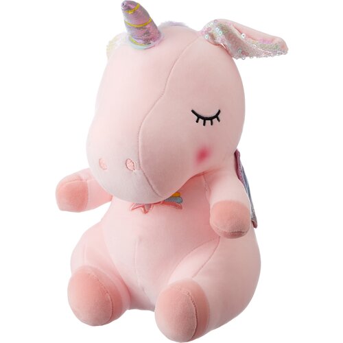 Мягкая игрушка Chuzhou Greenery Toys Единорог со звездой, 36 см, розовый