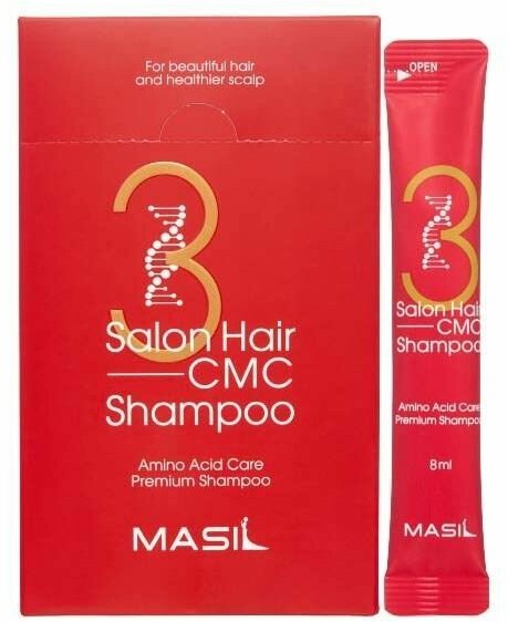 Шампунь MASIL 3 SALON HAIR CMC SHAMPOO Восстанавливающий с аминокислотами 8мл*20 8809744060118