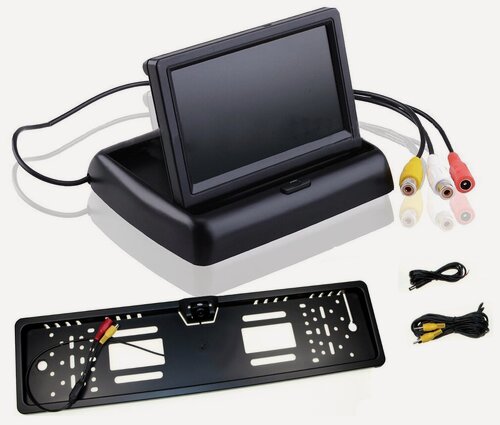 Изображение товара Складной монитор 4.3" с камерой заднего вида в рамке номера