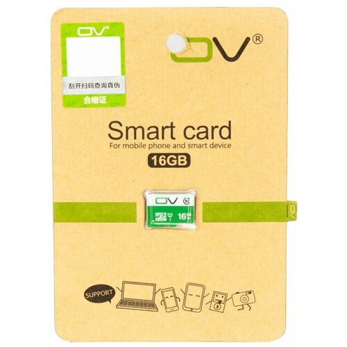 Карта памяти OV MicroSDHC 16GB Class 10 UHS-I