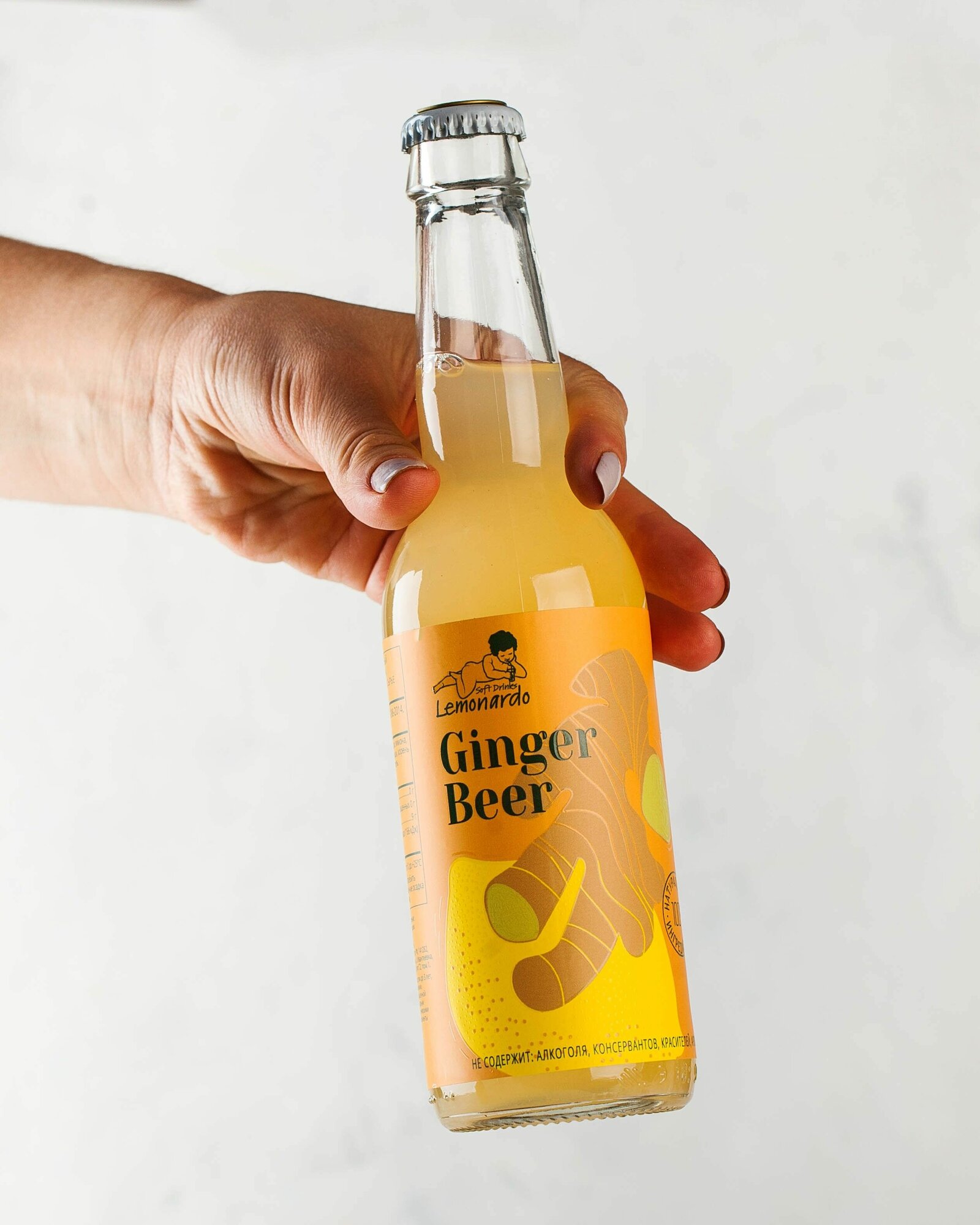 Напиток газированный Имбирный лимонад без сахара / Lemonardo Ginger Beer, стеклянная бутылка 330мл. 6шт - фотография № 4