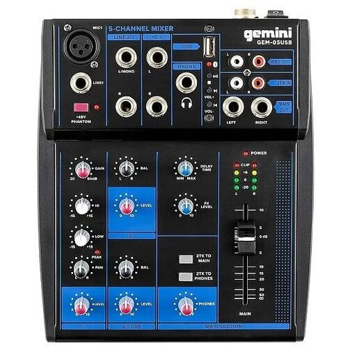 Микшер Gemini GEM-05USB микшер gemini mm1 dj1500