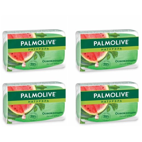 Освежающее туалетное мыло Palmolive Натурэль Летний Арбуз 90 г 4 шт.