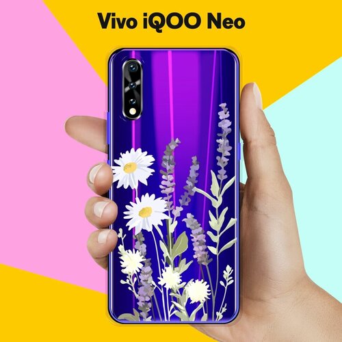 Силиконовый чехол на Vivo iQOO Neo Цветы / для Виво иКуОО Нео силиконовый чехол на vivo iqoo neo виво iqoo нео нежно голубой мрамор