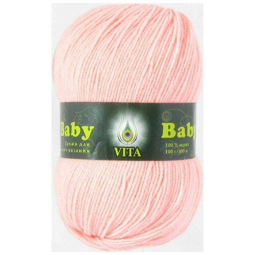 Пряжа Vita Baby (Беби) 2858 персик 100% акрил 100г 400м 1 шт