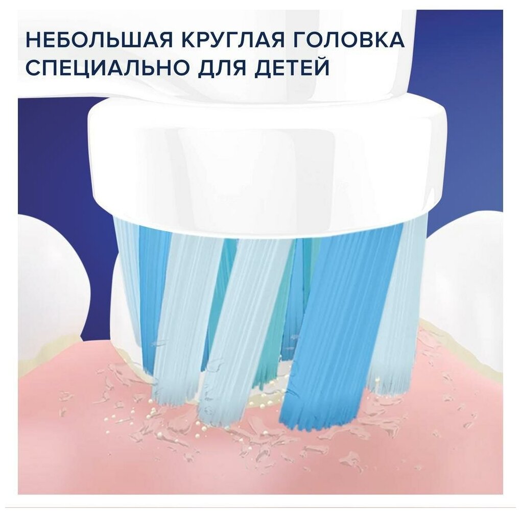 Набор насадок Oral-B Kids Человек-Паук для электрической щетки, белый/синий, 3 шт. - фотография № 10