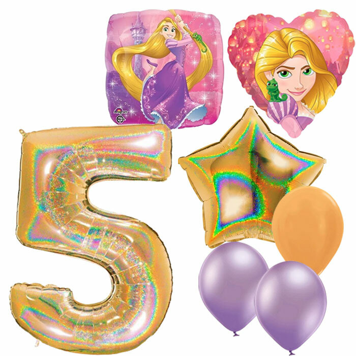 Принцесса Рапунцель шары воздушные на 5 лет