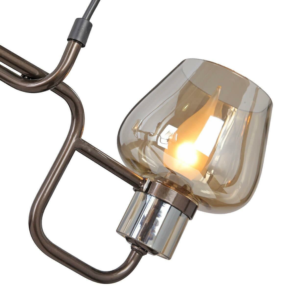 Люстра Vitaluce V4833, E14, 120 Вт, кол-во ламп: 3 шт., цвет: бронзовый - фото №6