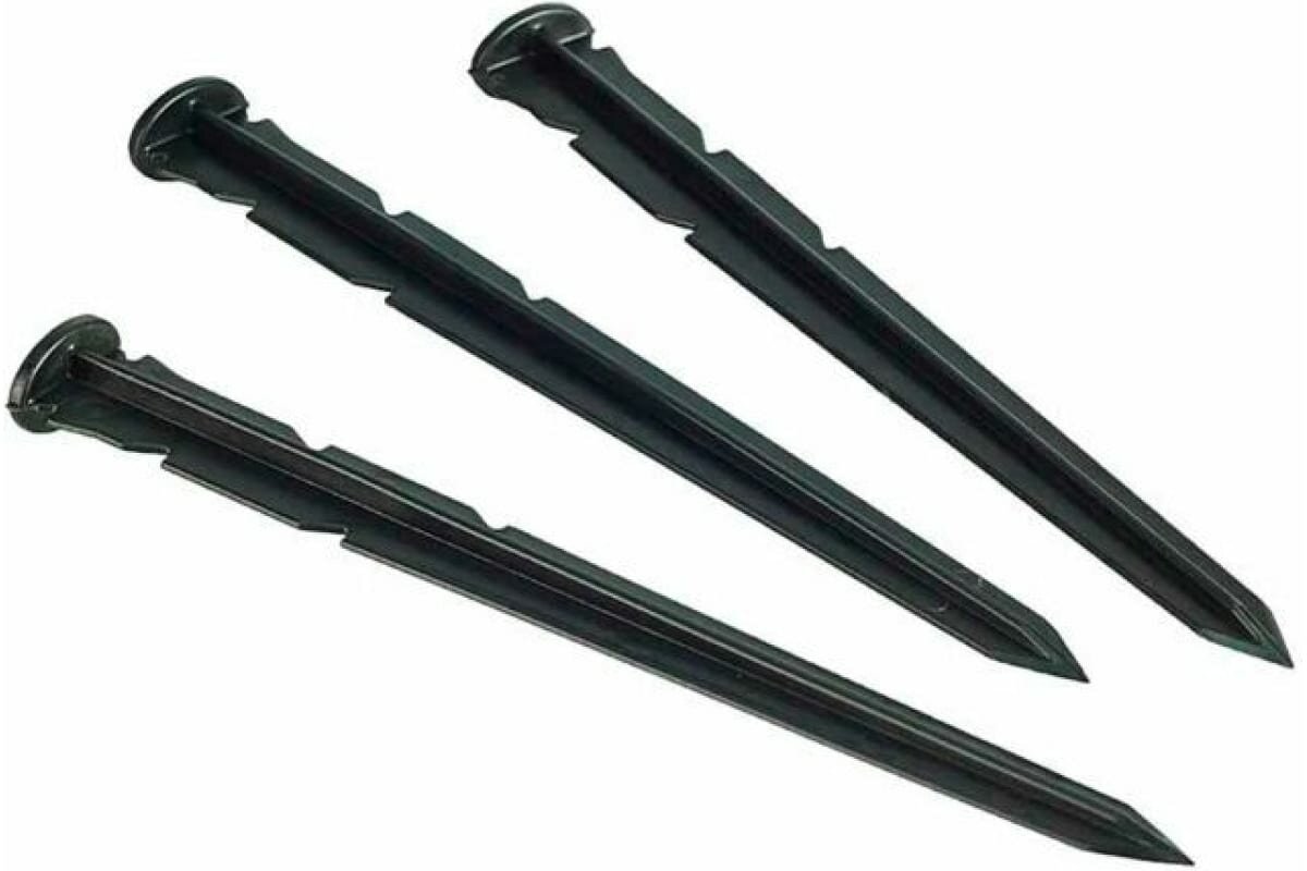 ГеоПластБорд Колышки садовые с фиксатором для пластиковых бордюрови стафф 24 см комплект 30 шт, цвет черный k240mm. 30 k240mm.30