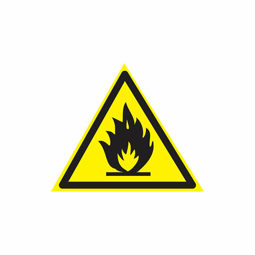 Знак-наклейка REXANT "Пожароопасно", 15х15х15 см, 5 шт.