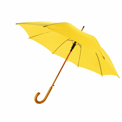 Зонт-трость полуавтомат, желтый