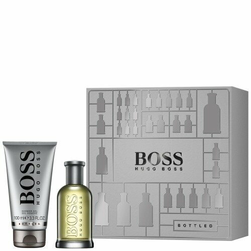 Набор парфюмерии мужской Boss Bottled men set ( Туалетная вода 50мл + Гель для душа 100мл) Хуго Босс мужские ароматы Ботлд подарочный набор парфюмерный