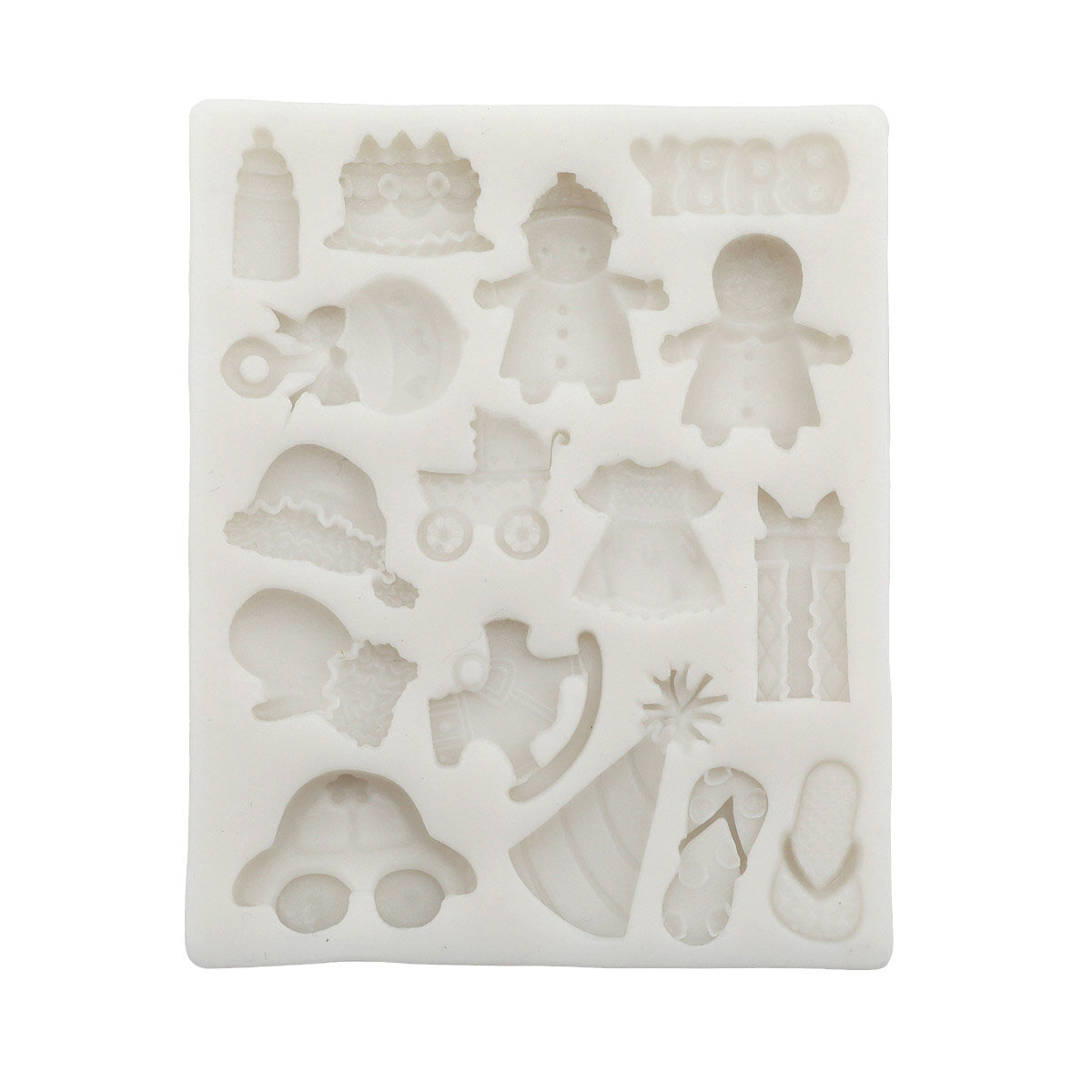 Молд силиконовый для шоколада, воска, мыла, гипса и эпоксидной смолы 'Новорожденному', 9,5*7,5 см, Айрис