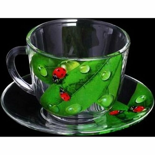 Пара чайная Живая природа Зеленый лист 636₽