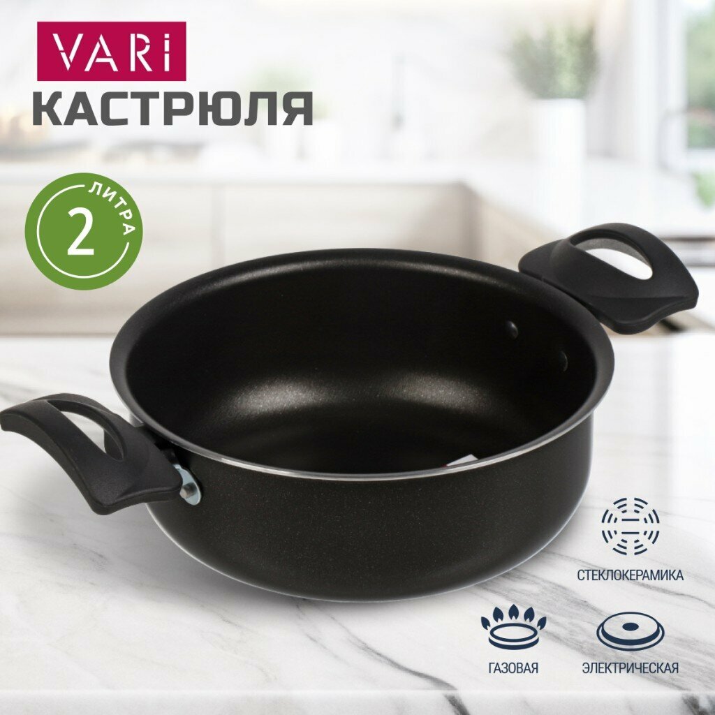 фото Кастрюля алюминий, антипригарное покрытие, 2 л, круглая, Vari, LCS45118