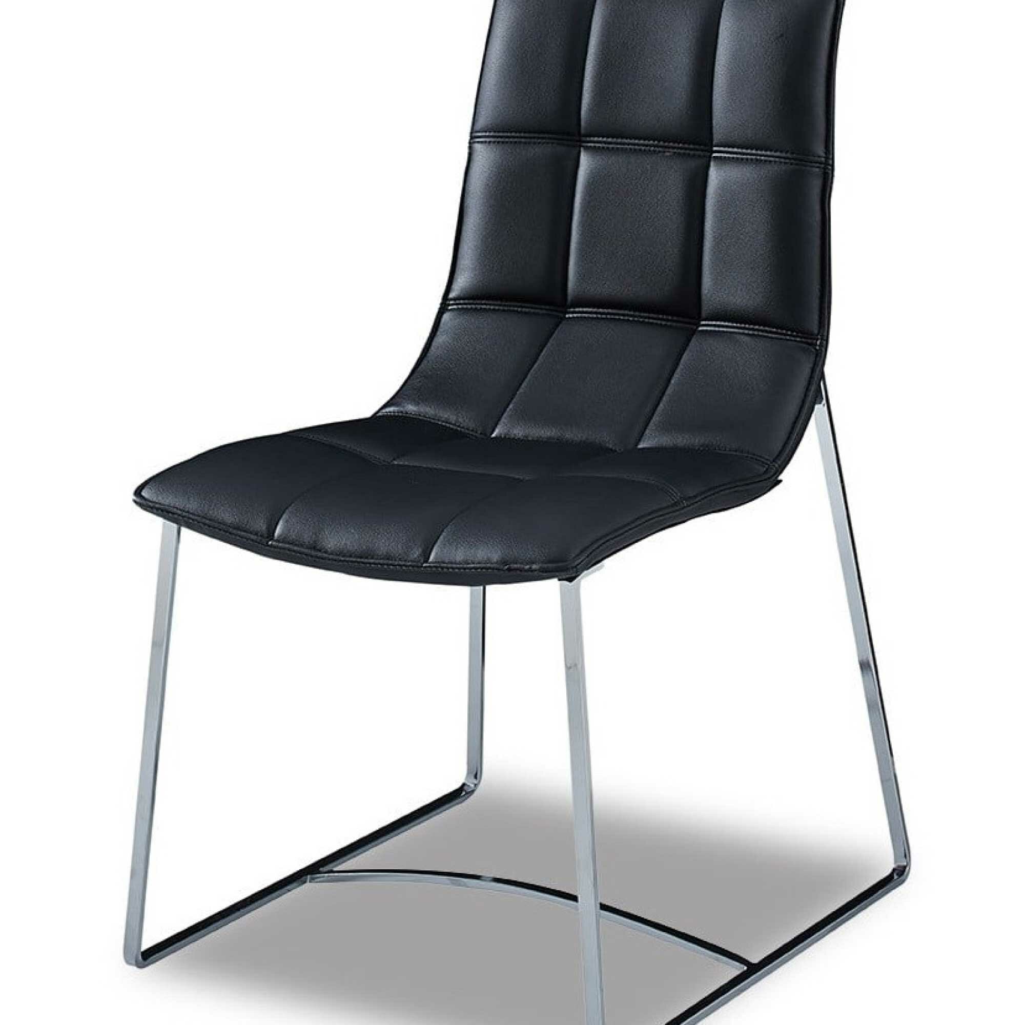 Стул-кресло BZ-500S ESF черный; экокожа, металл; мягкое сиденье; без подлокотников