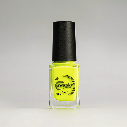 Изображение товара Swanky Stamping, Лак для стемпинга S18, неоново-желтый, 6 мл.