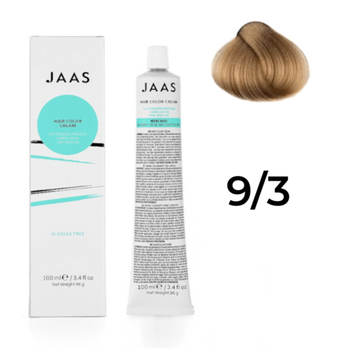 фото Крем - краска для волос профессиональная jaas 9/3 блонд золотистый, 100 мл