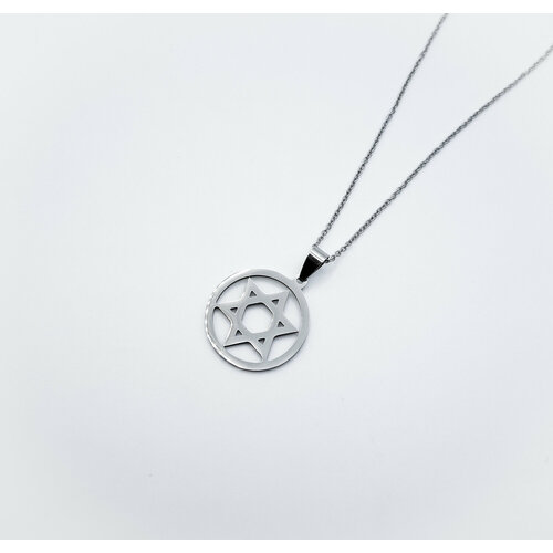 Колье, металл, длина 50 см, черный, белый, серебряный
