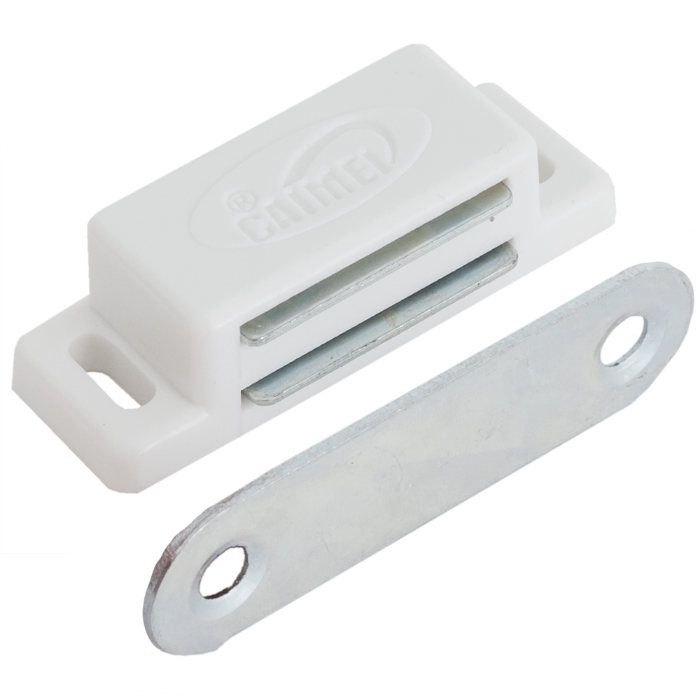 Защелка магнитная Jet 18x45x3 мм пластик цвет белый 4 шт.