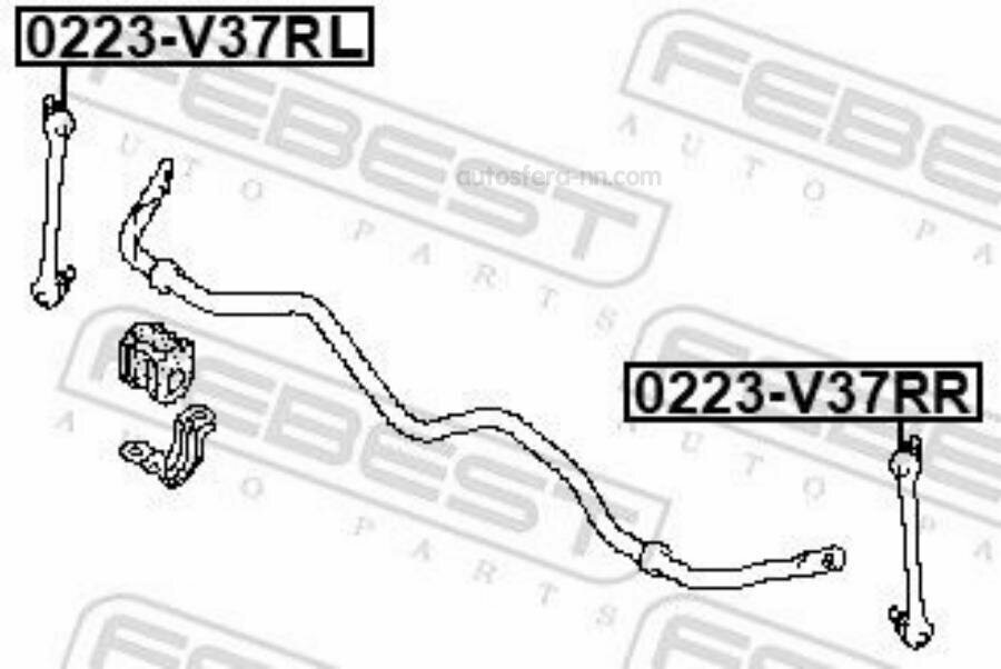 FEBEST 0223V37RR тяга стабилизатора задняя правая 0223-V37RR