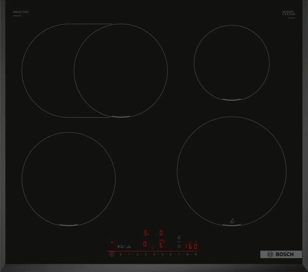 Варочная панель индукционная Bosch PIF651HC1E, черный