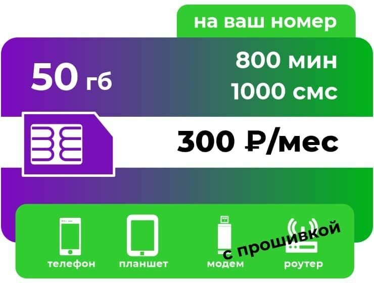 Безлимитный Интернет 50Гб Мегафон для всех устройств за 300 руб./мес. Безлимит и раздача