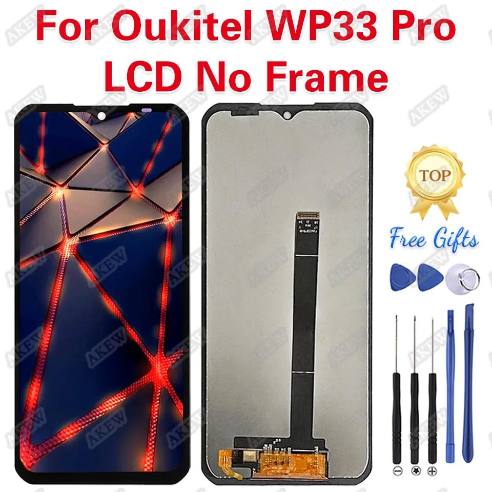 ЖК-дисплей AKEW для OUKITEL WP33 Pro, сенсорный экран для Oukitel WP33 Pro, дигитайзер в сборе WP 33, запасные части, оригинал, WP33 Pro LCD