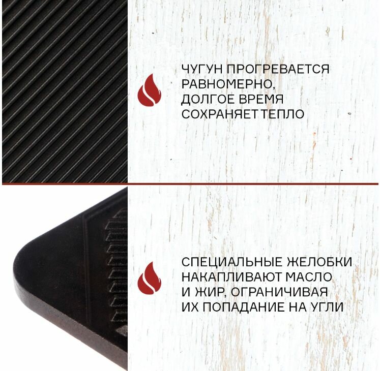 Противень-гриль чугунный BERGMAN 45x35 см — фото 1