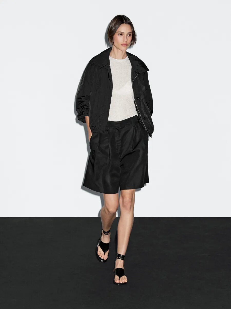 Бомбер Massimo Dutti, размер S, черный