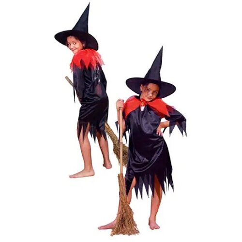 детский костюм колдуньи 5495 116 см Костюм ведьмы для девочки рост 116 - 122 возраст 6 лет