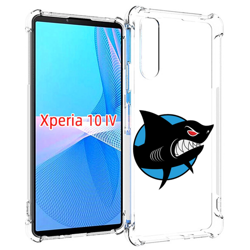 Чехол MyPads Злая-акула для Sony Xperia 10 IV (10-4) задняя-панель-накладка-бампер