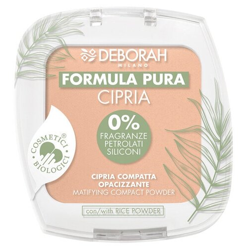 Пудра для лица матирующая Deborah Milano Formula Pura Matifying Compact Powder т.03 9 г