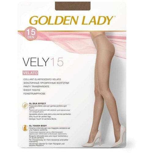 Колготки Golden Lady Vely, 15 den, размер 3, коричневый