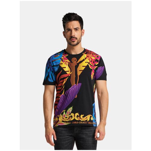 фото Футболка, цвет черный микс, размер l carlo colucci