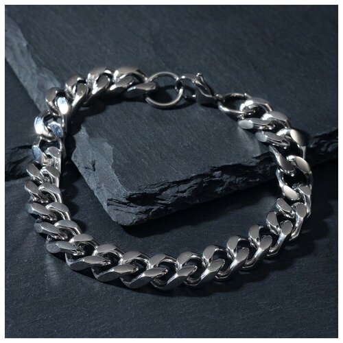 Браслет-цепочка Queen Fair, размер 20.5 см, серебристый мужской стальной браслет цепь dg jewelry gsb0173 s