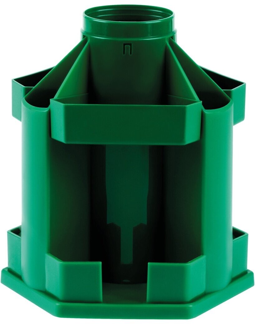 Подставка-органайзер СТАММ "Maxi Desk", настольная, пластиковая, вращающаяся, зеленая (ОР-30470)