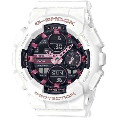 Наручные часы CASIO G-Shock GMA-S140M-7A, серебряный, черный наручные часы casio g shock gma s2100ba 3a хаки серый