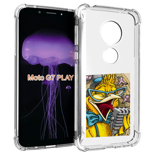 Чехол MyPads поющая птичка для Motorola Moto G7 Play задняя-панель-накладка-бампер