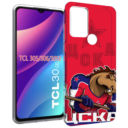 чехол mypads мерседес амг мужской для tcl 30se tcl 305 tcl 306 tcl 30e задняя панель накладка бампер Чехол MyPads хк цска мужской для TCL 30SE / TCL 305 / TCL 306 / TCL 30E задняя-панель-накладка-бампер