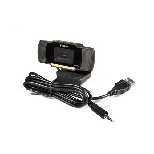 Камера web ExeGate GoldenEye C270 HD {матрица 1/3 1 Мп, 1280х720, 720P, USB, микрофон с шумоподавлением} (EX286181RUS)