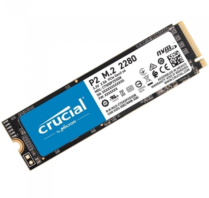 Жесткий диск SSD 250 Gb M.2 2280 Crucial P2 (CT250P2SSD8)