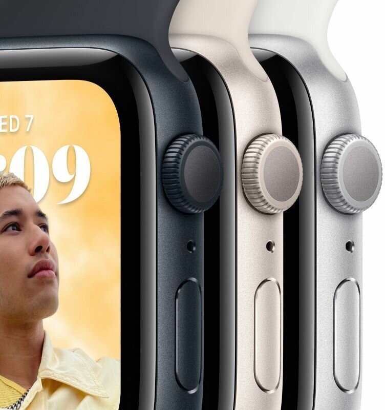 Умные часы Apple Watch Series SE Gen 2 40 мм Aluminium Case GPS, starlight Sport Band — фото 1