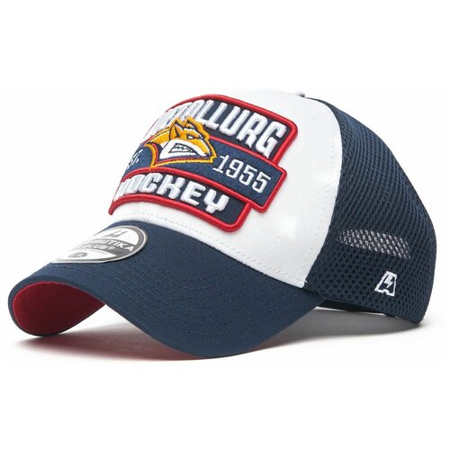 фото Бейсболка мужская с сеткой хк металлург магнитогорск atributika & club, кепка синяя атрибутика и клуб летняя