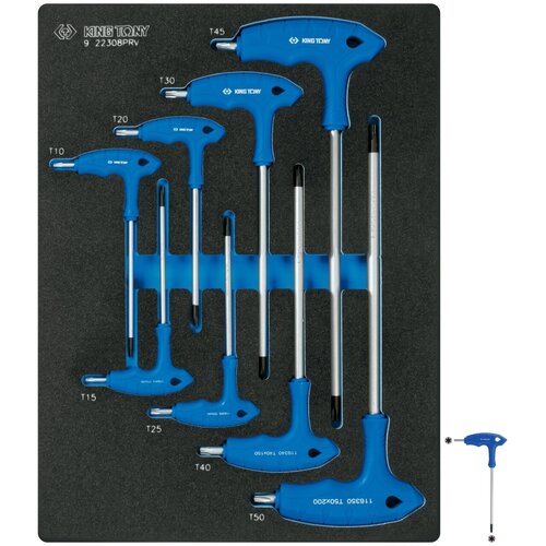 Набор ключей Torx L-тип, ложемент, 8 предметов KING TONY 9-22308TRV