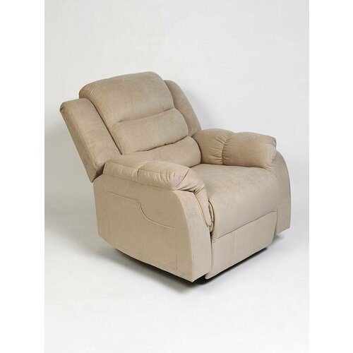 Кресло реклайнер велюр механический Masscomplekt tenerife beige 34670₽