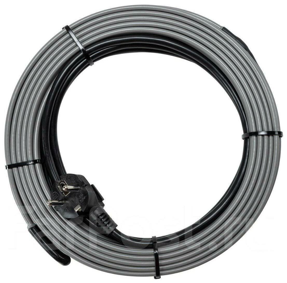 Комплект кабеля для установки снаружи трубы 30 Вт/м 2 метра с заземлением - фотография № 1