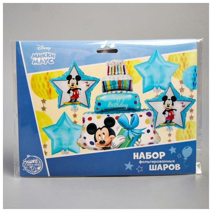 Набор фольгированных шаров Disney "Happy Birthday", Микки Маус 36" (4617341)