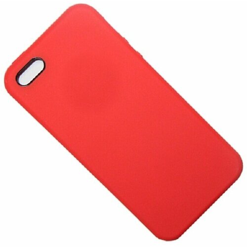 Чехол для iPhone 5/5s/SE силиконовый Soft Touch <красный>