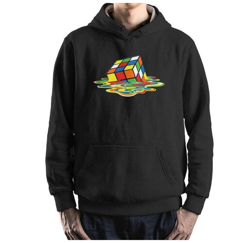 фото Толстовка / худи dream shirts кубик рубика - теория большого взрыва мужской черный 50 размер